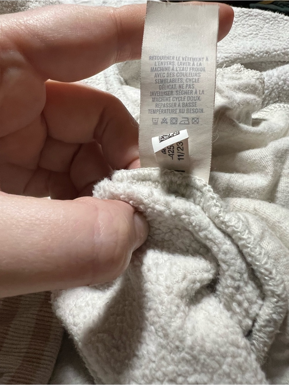 aerie Cream Textured Zip-Up Hoodie - Picture 6 of 8